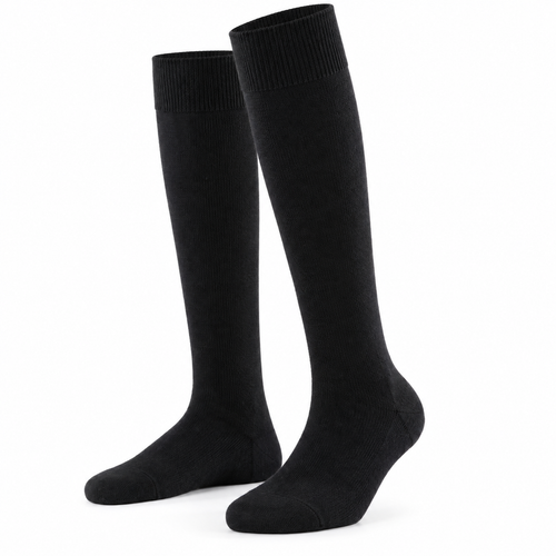 TEGRI Business Kniestrumpf Schwarz, Regular Fit