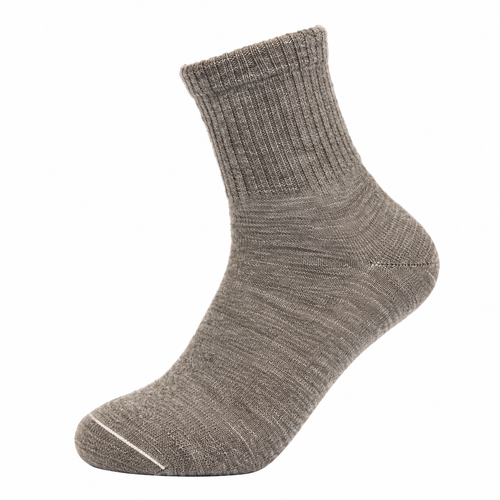 Mongolische Wollsocke, Midi, Regular Fit, Naturgrau
