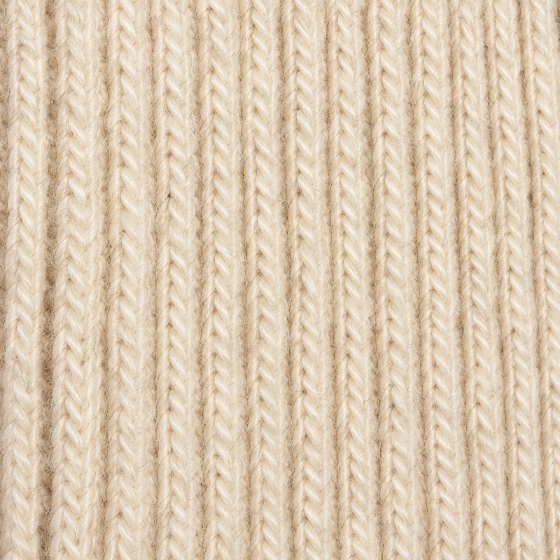 TEGRI Overknee Wollsocke Naturweiß