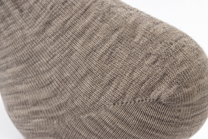 Mongolische Wollsocke, Midi, Regular Fit, Naturgrau