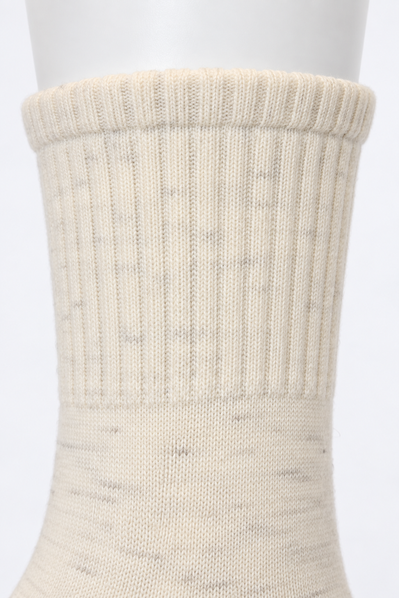 Mongolische Wollsocke, Lang, Regular Fit, Naturweiß