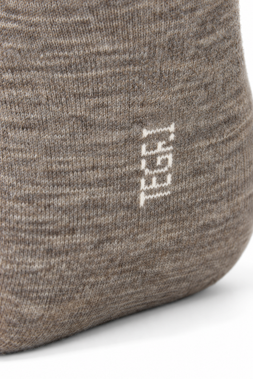 Mongolische Wollsocke, Midi, Regular Fit, Naturgrau
