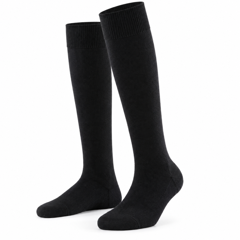 TEGRI Business Kniestrumpf Schwarz, Regular Fit
