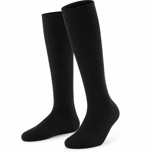 TEGRI Business Kniestrumpf Schwarz, Comfort Fit