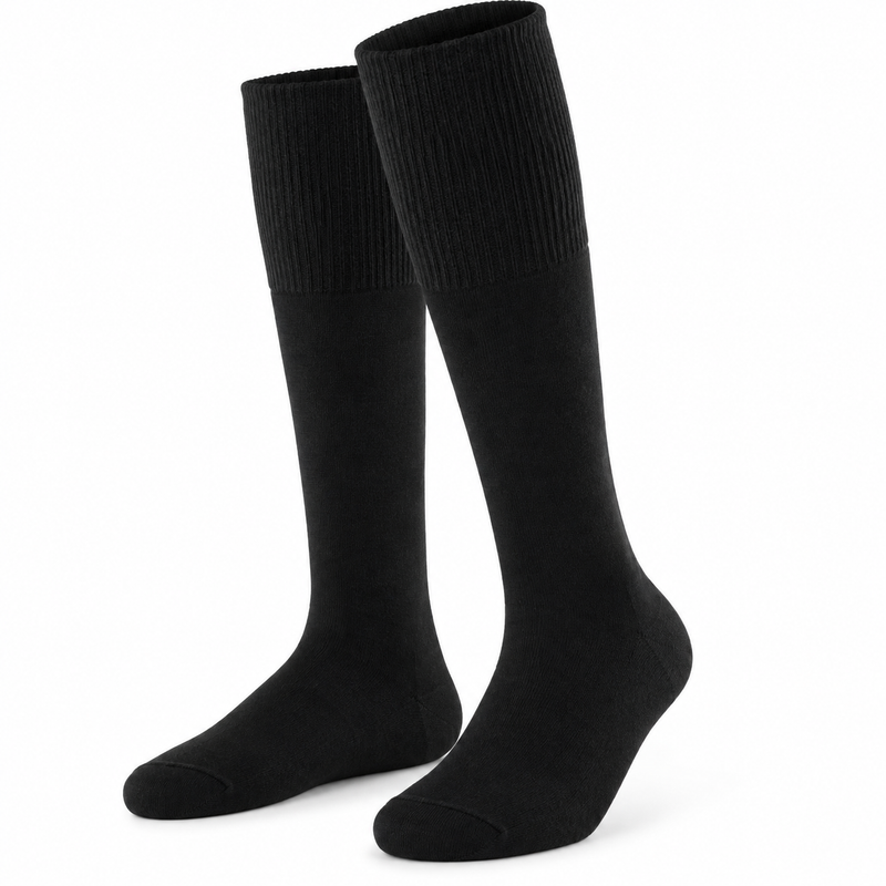 TEGRI Business Kniestrumpf Schwarz, Comfort Fit